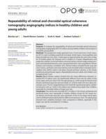 Repeatability of retinal and choroidal optical coherence tomography angiography indices in healthy children and young adults