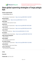 Near-global spawning strategies of large pelagic fish