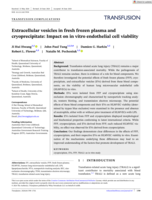 Extracellular vesicles in fresh frozen plasma and cryoprecipitate: Impact on in vitro endothelial cell viability