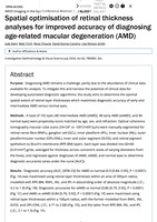 Spatial optimisation of retinal thickness analyses for improved accuracy of diagnosing age-related macular degeneration (AMD)