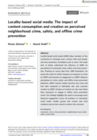Locality‐based social media: The impact of content consumption and creation on perceived neighborhood crime, safety, and offline crime prevention