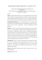 Organisational learning in family firms: A systematic review
