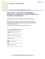 Crisis, what's a crisis? Some methodological reflections on evaluating the impact of Covid-19 on Australian arts and culture