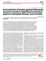 Immunisation of koalas against Chlamydia pecorum results in significant protection against chlamydial disease and mortality