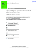 Artificial intelligence applications in the football codes: A systematic review