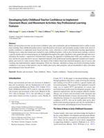 Developing Early Childhood Teacher Confidence to Implement Classroom Music and Movement Activities: Key Professional Learning Features