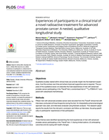 Experiences of participants in a clinical trial of a novel radioactive treatment for advanced prostate cancer: A nested, qualitative longitudinal study
