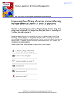 Improving the efficacy of cancer immunotherapy by host-defence caerin 1.1 and 1.9 peptides