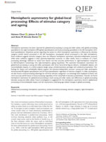 Hemispheric Asymmetry for Global-Local Processing: Effects of Stimulus Category and Ageing