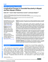 Longitudinal Changes in Choroidal Vascularity in Myopic and Non-Myopic Children