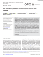 The central and peripheral corneal response to short-term hypoxia