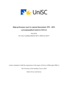 High-performance sport in regional Queensland, 1970 – 2019: a prosopographical analysis of drivers