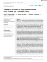 Foodservice strategies for reducing athlete illness at the Olympic and Paralympic Games