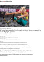 What challenges do Paralympic athletes face compared to their Olympic peers?