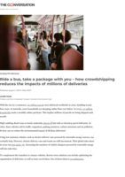 Ride a bus, take a package with you – how crowdshipping reduces the impacts of millions of deliveries