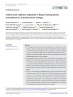 Native seed collector networks in Brazil: Sowing social innovations for transformative change