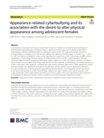 Appearance-related cyberbullying and its association with the desire to alter physical appearance among adolescent females
