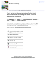 Form factors and volume models for Falcataria moluccana in smallholder plantations, Central Kalimantan, Indonesia