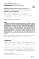 Populations Digitally Excluded from Education: Issues, Factors, Contributions and Actions for Policy, Practice and Research in a Post-Pandemic Era