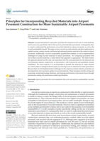 Principles for Incorporating Recycled Materials into Airport Pavement Construction for More Sustainable Airport Pavements
