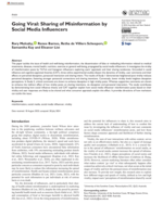 Going Viral: Sharing of Misinformation by Social Media Influencers
