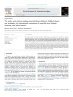The study, work choices, and personal attributes of Steiner Waldorf alumni and graduates: An international comparison of Australia-New Zealand, Germany, and North America