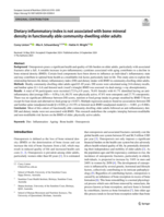 Dietary inflammatory index is not associated with bone mineral density in functionally able community-dwelling older adults