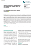Exploring occupational therapy practice with children who are picky eaters and their families
