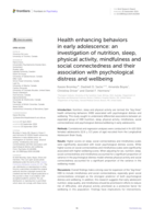 Health enhancing behaviors in early adolescence: an investigation of nutrition, sleep, physical activity, mindfulness and social connectedness and their association with psychological distress and wellbeing