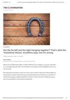 Are the far-left and far-right merging together? That’s what the ‘horseshoe theory’ of politics says, but it’s wrong