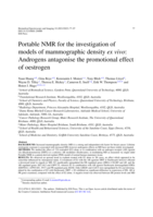 Portable NMR for the investigation of models of mammographic density ex vivo: Androgens antagonise the promotional effect of oestrogen