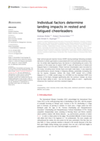 Individual factors determine landing impacts in rested and fatigued cheerleaders