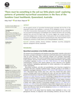 ‘There must be something in the soil our little plants need’: exploring patterns of potential mycorrhizal associations in the flora of the Sunshine Coast heathlands, Queensland, Australia