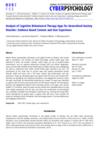 Analysis of cognitive behavioural therapy apps for generalised anxiety disorder: Evidence-based content and user experience