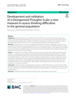 Development and validation of a Disorganised Thoughts Scale: a new measure to assess thinking difficulties in the general population
