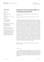 Adventure and mental health: an ecological perspective