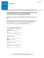 Tomorrow’s demons: a scoping review of the risks associated with emerging technologies