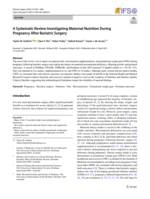 A Systematic Review Investigating Maternal Nutrition During Pregnancy After Bariatric Surgery
