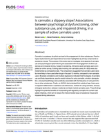 Is cannabis a slippery slope? Associations between psychological dysfunctioning, other substance use, and impaired driving, in a sample of active cannabis users