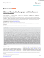 Effects of Climate, Soil, Topography and Disturbance on Liana Prevalence