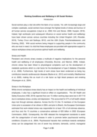 Working conditions and wellbeing in UK social workers