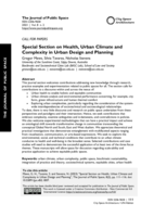 Special Section on Health, Urban Climate and Complexity in Urban Design and Planning