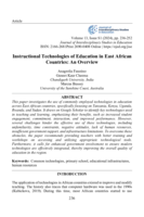 Instructional technologies of education in East African countries: An overview