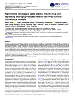 Optimizing landscape-scale coastal monitoring and reporting through predicted versus observed animal abundance models