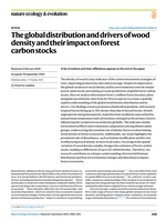 The global distribution and drivers of wood density and their impact on forest carbon stocks