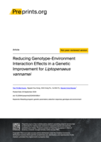 Reducing Genotype-Environment Interaction Effects in a Genetic Improvement for Liptopenaeus vannamei