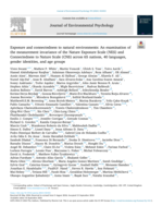 Exposure and connectedness to natural environments: An examination of the measurement invariance of the Nature Exposure Scale (NES) and Connectedness to Nature Scale (CNS) across 65 nations, 40 languages, gender identities, and age groups
