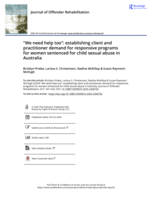 “We need help too”: establishing client and practitioner demand for responsive programs for women sentenced for child sexual abuse in Australia