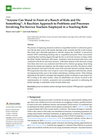 “Anyone Can Stand in Front of a Bunch of Kids and Do Something”: A Bacchian Approach to Problems and Processes Involving Pre-Service Teachers Employed in a Teaching Role