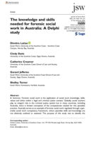 The knowledge and skills needed for forensic social work in Australia: A Delphi study